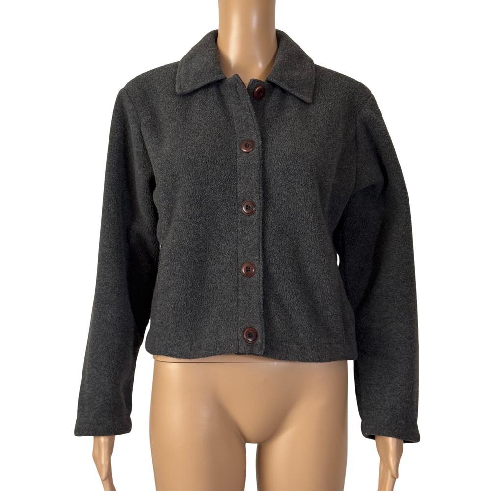 Patagonia Synchilla Fleece Jacket Women's S Gray Button Front Vintage 1999 25078